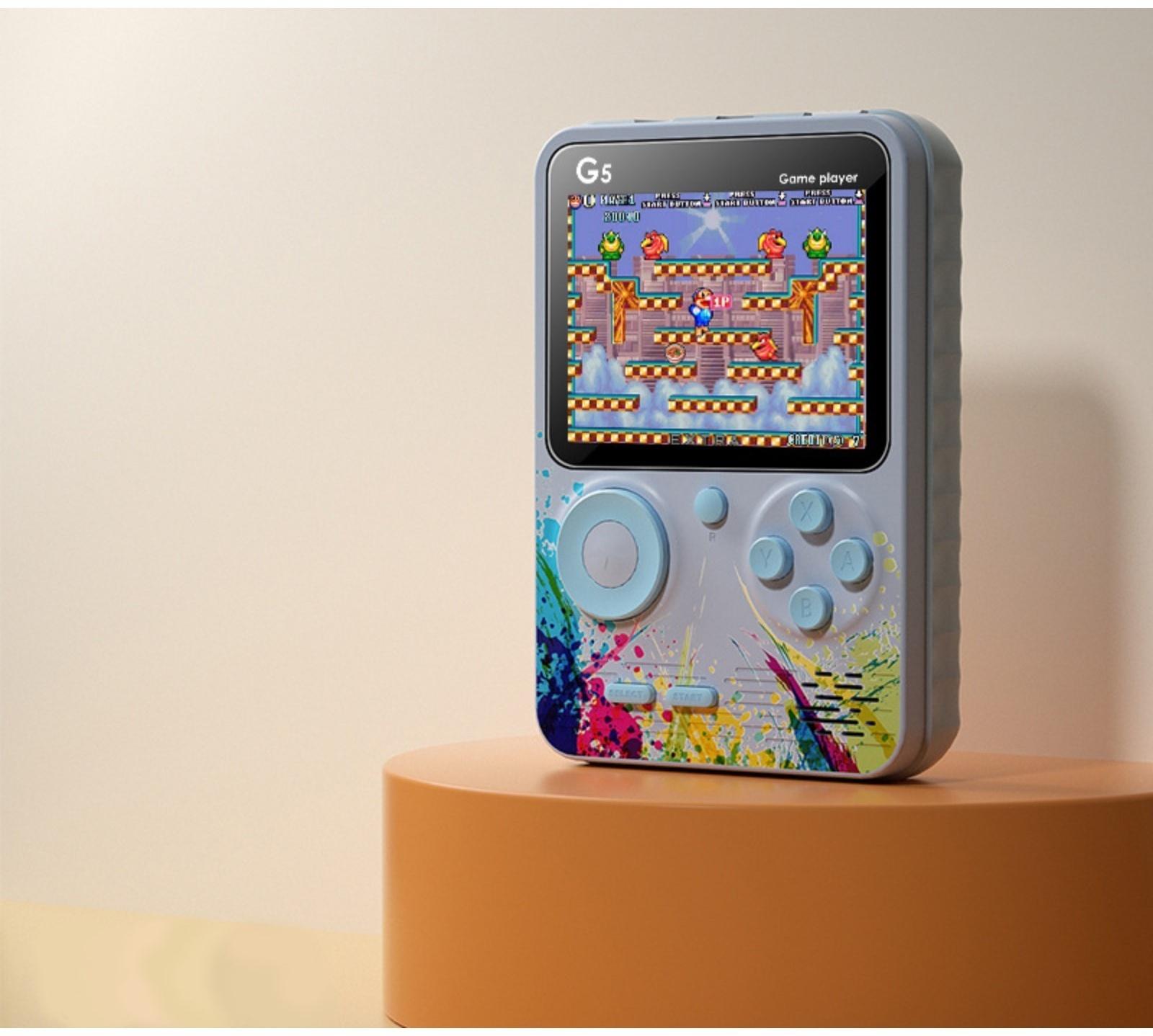 Игровая приставка G5, с геймпадом, AV кабель, 8 бит, 800 игр, серая