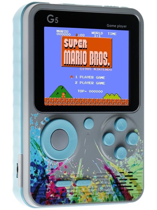 Игровая приставка G5, с геймпадом, AV кабель, 8 бит, 800 игр, серая