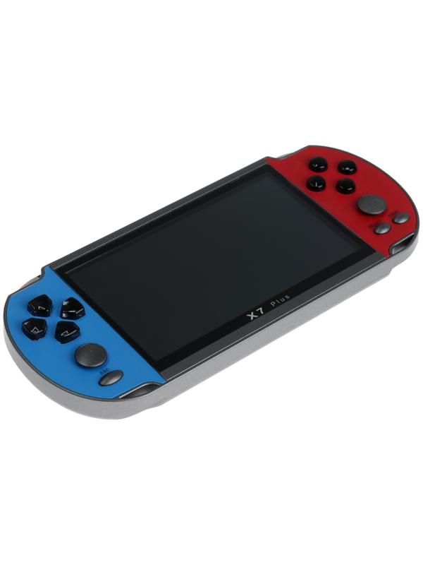 Игровая приставка X7 Plus, AV кабель, 8 бит, 7000 игр, сине-красная