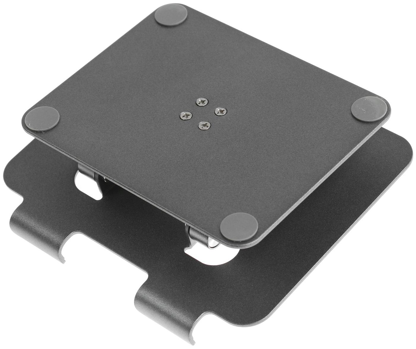 Подставка для планшета, регулируемая, складная, поворот на 360°, металл, серая