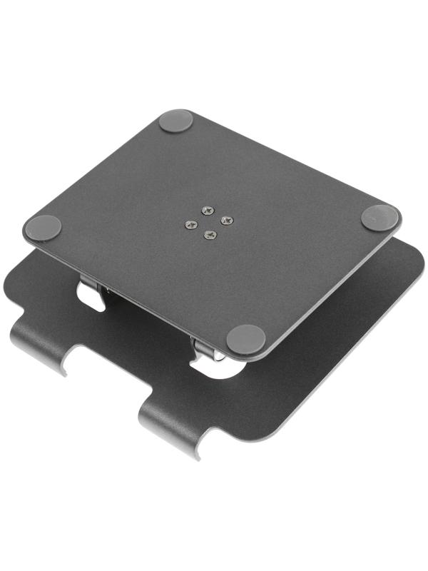 Подставка для планшета, регулируемая, складная, поворот на 360°, металл, серая