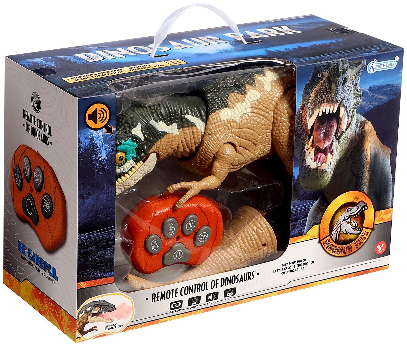 Динозавр «T-Rex», радиоуправление, эффект дыма, проектор, цвет МИКС