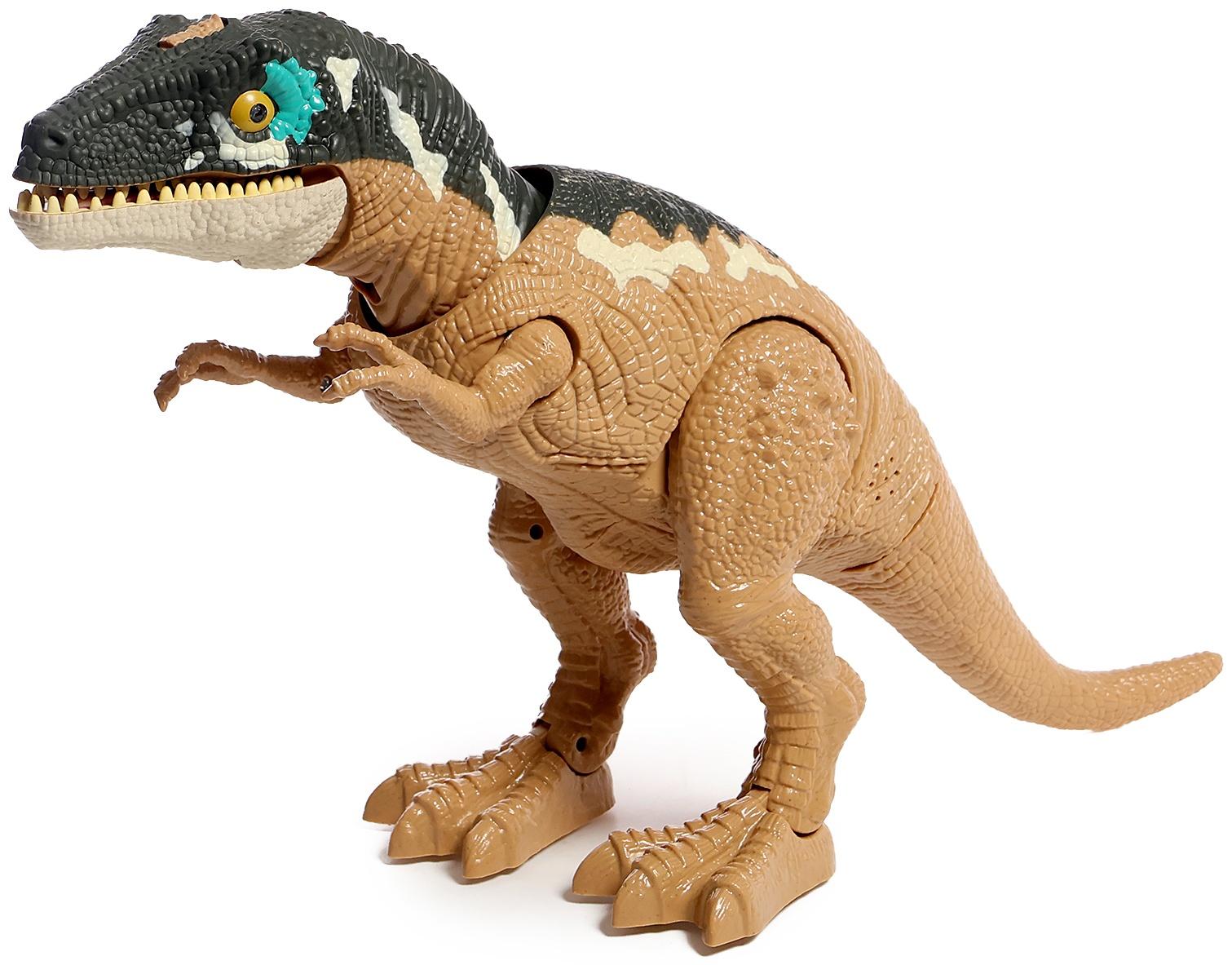 Динозавр «T-Rex», радиоуправление, эффект дыма, проектор, цвет МИКС