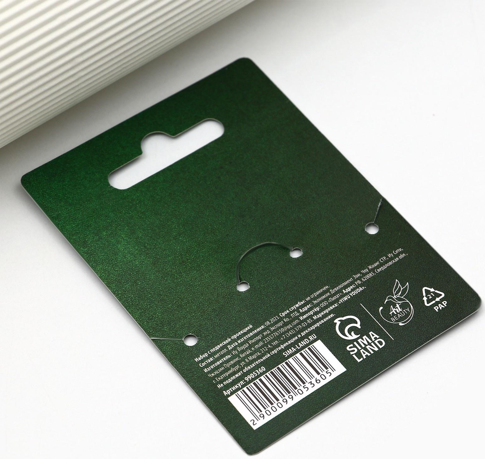 Набор кольцо и подвеска проекцией 