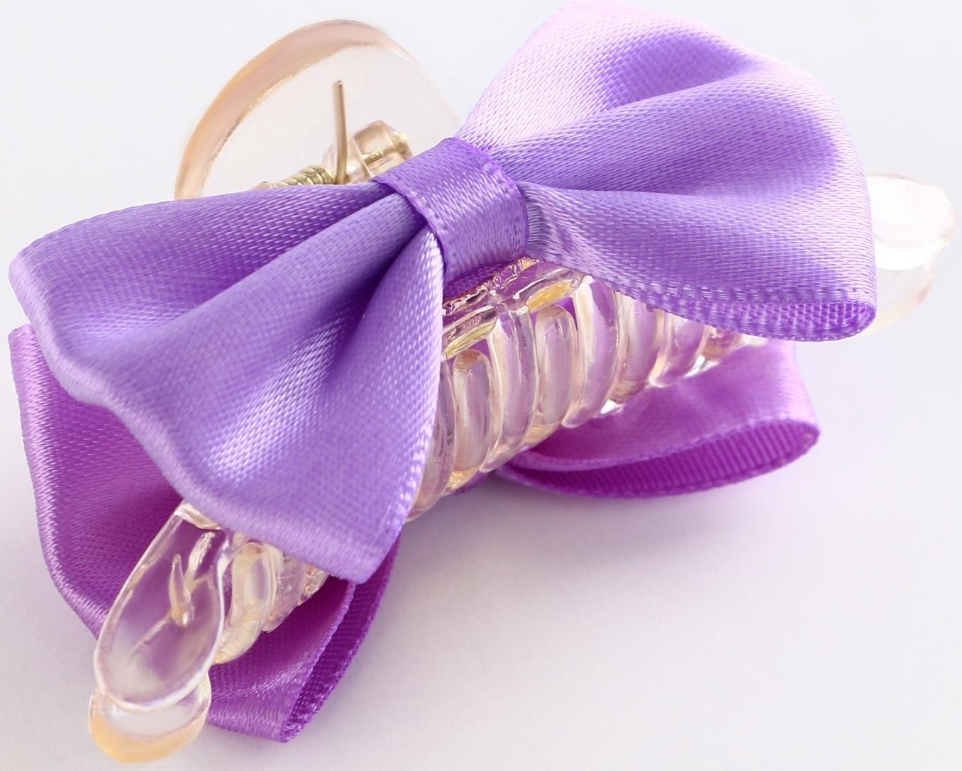 Краб для волос с текстильным декором 