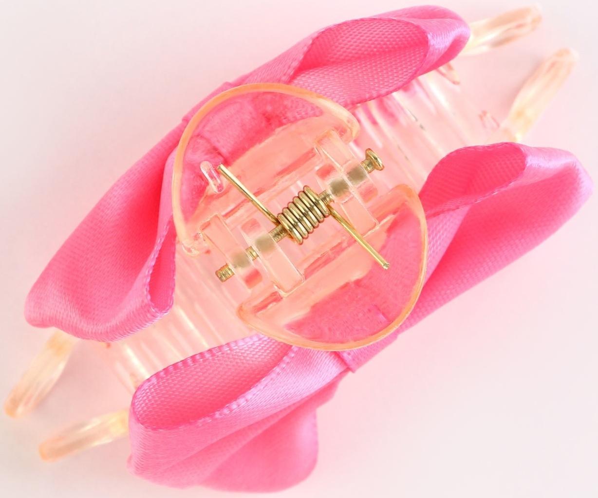 Краб для волос с текстильным декором My little princess, 5 х 5 х 2.9 см