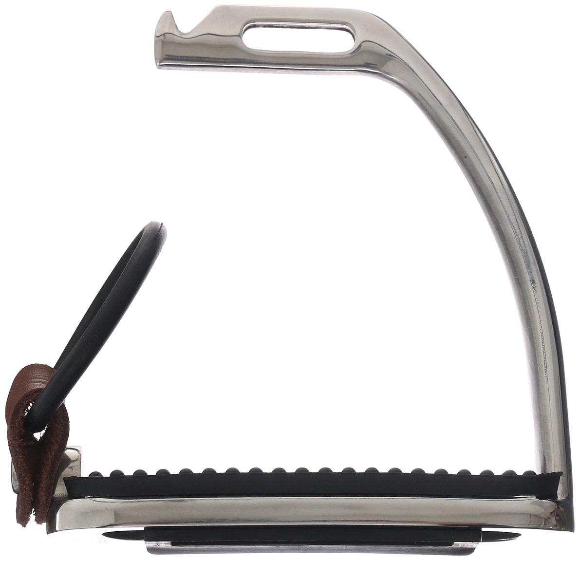 Стремена металлические с резиновыми вставками, хром, набор 2 шт