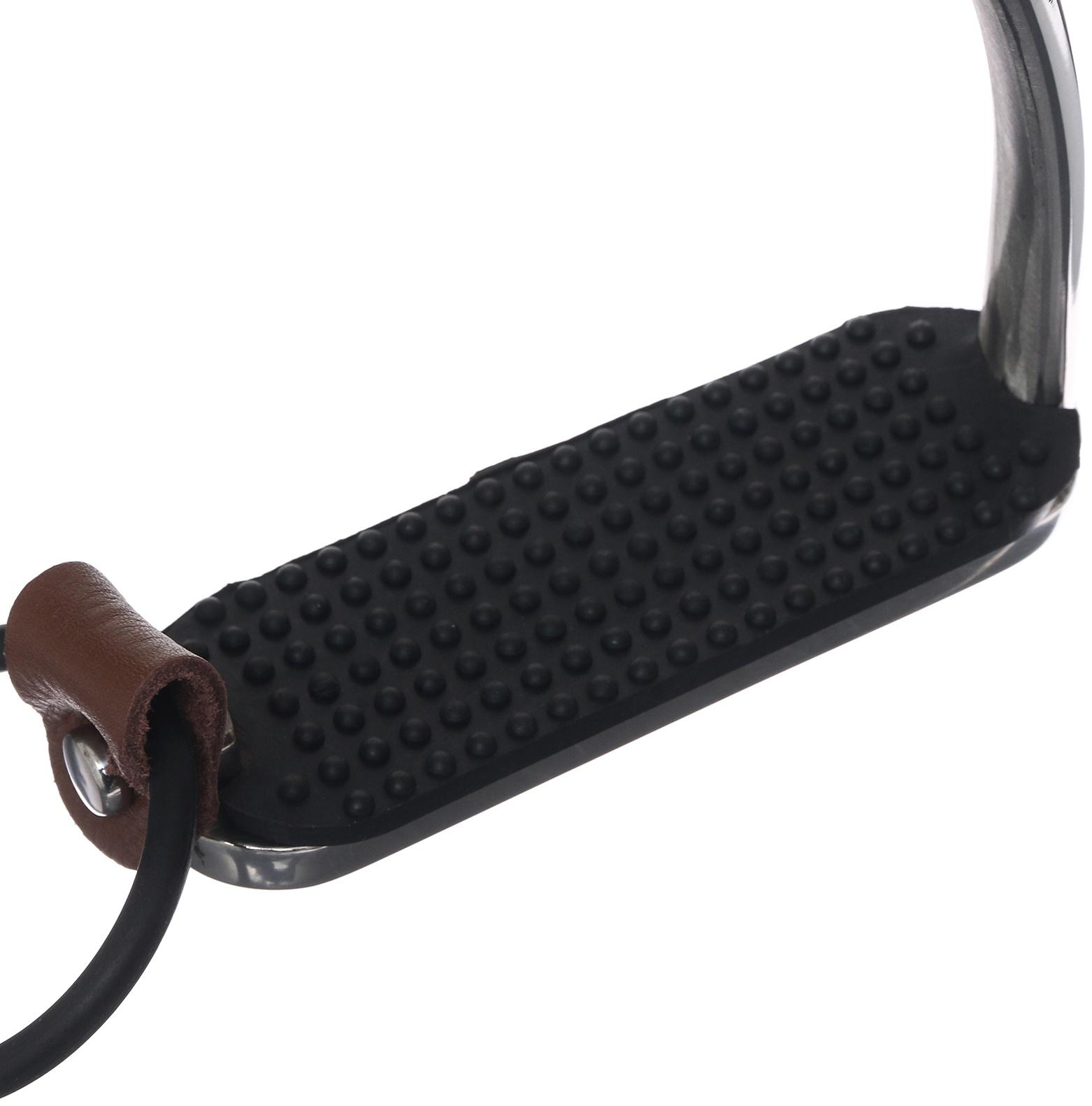 Стремена металлические с резиновыми вставками, хром, набор 2 шт