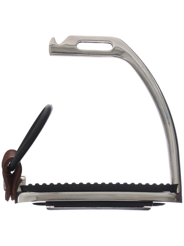 Стремена металлические с резиновыми вставками, хром, набор 2 шт