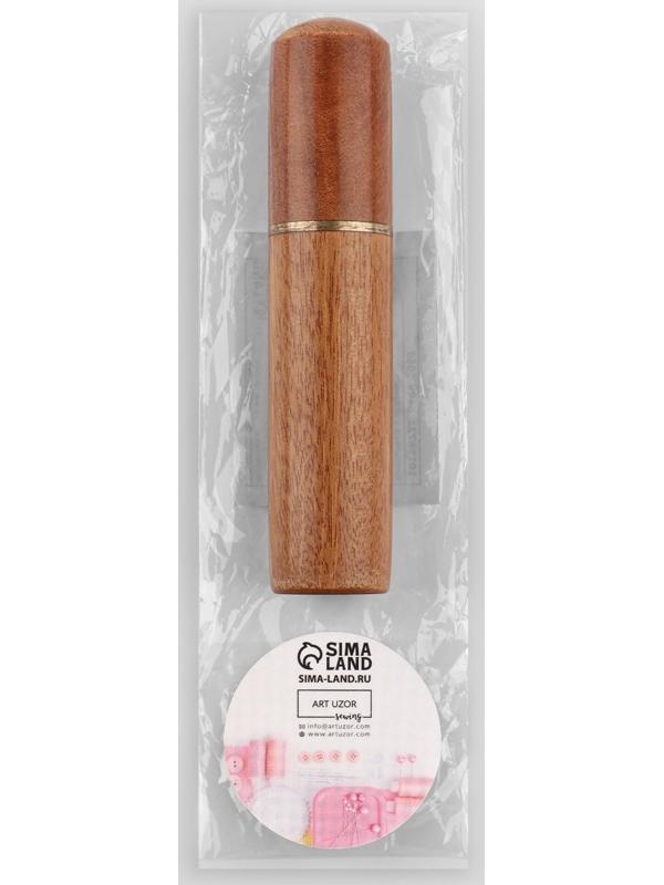 Иглы швейные в игольнице-тубе, самовдеваемые, d = 0,7/0,8/1 мм, 3,6 - 6,8 см, 8,5 × 1,7 см, 30 шт