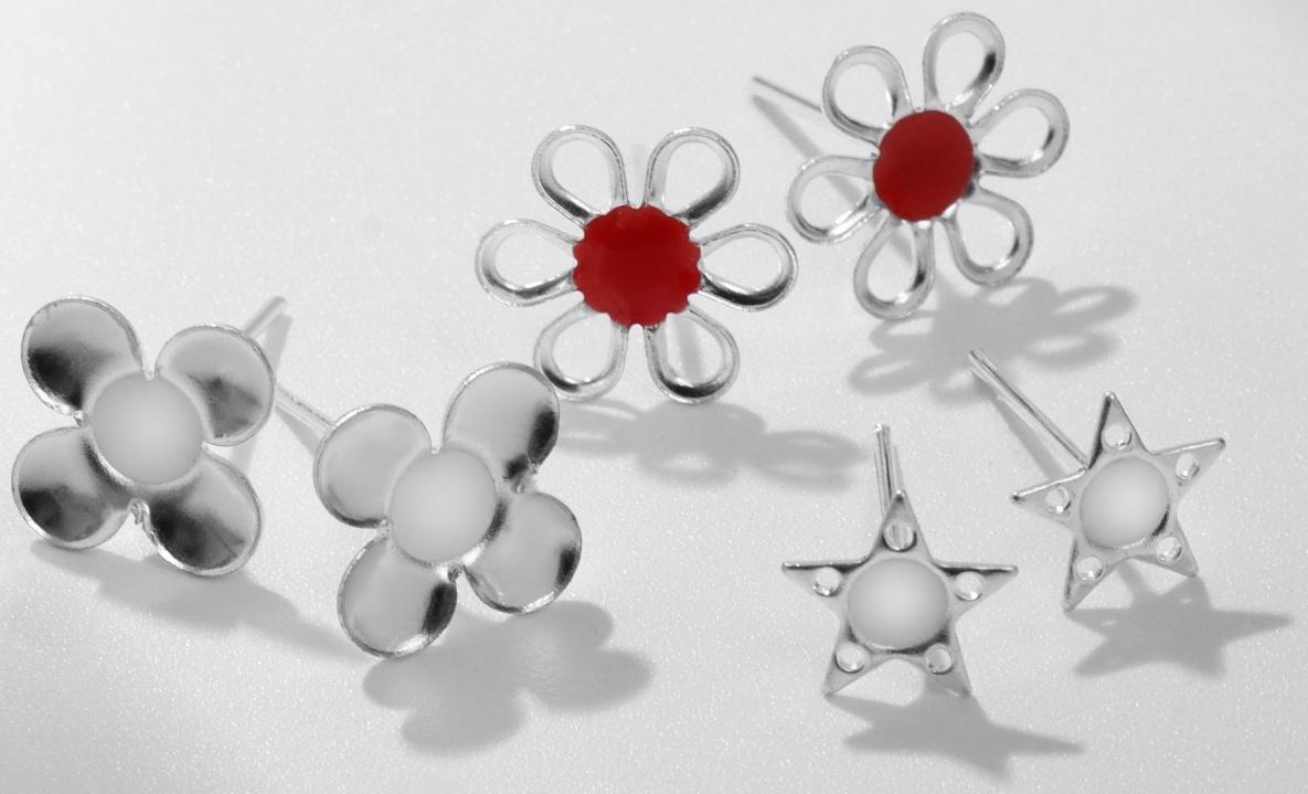 Пусеты в коробке 36 пар 