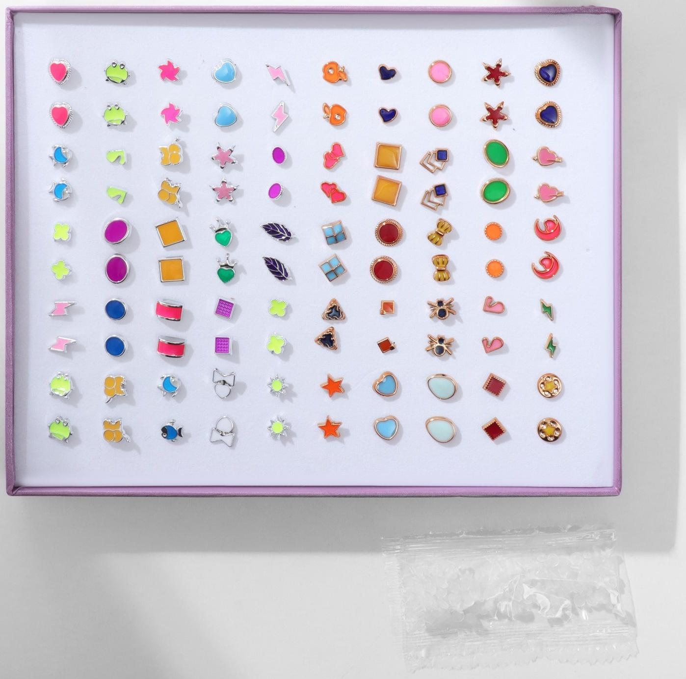 Пусеты в коробке 50 пар 