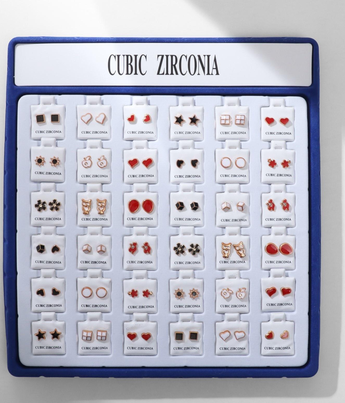 Пусеты в коробке 36 пар 