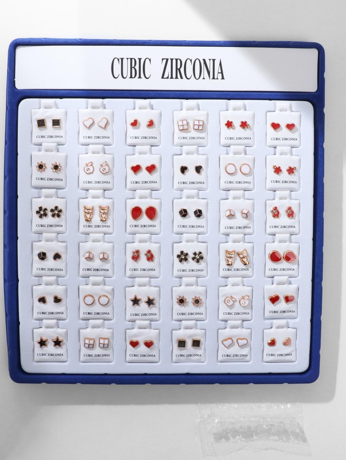 Пусеты в коробке 36 пар 