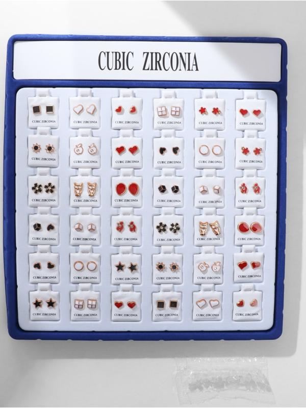 Пусеты в коробке 36 пар 