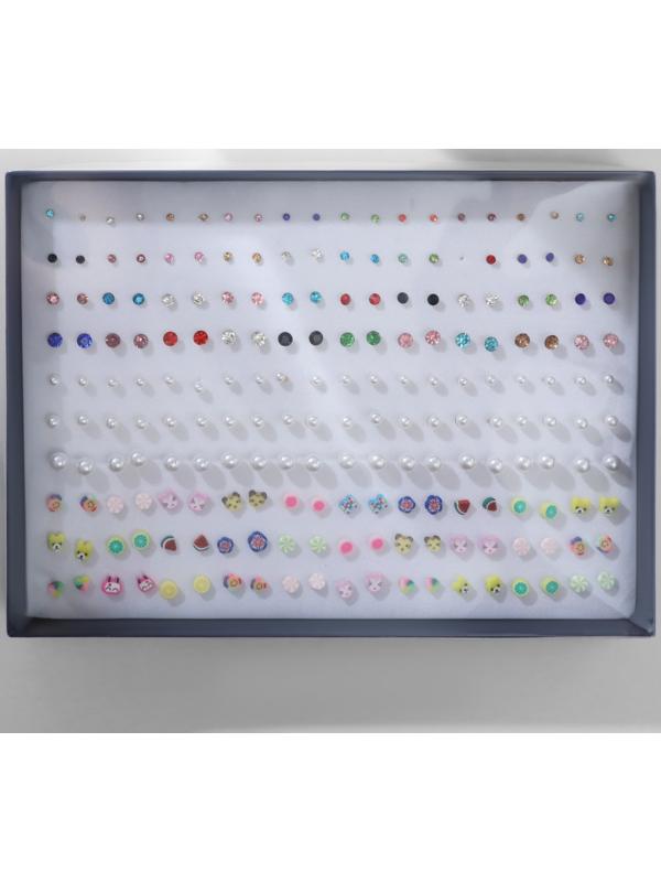 Пусеты в коробке 100 пар 