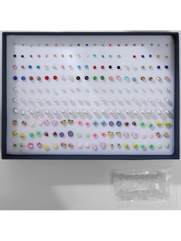 Пусеты в коробке 100 пар 