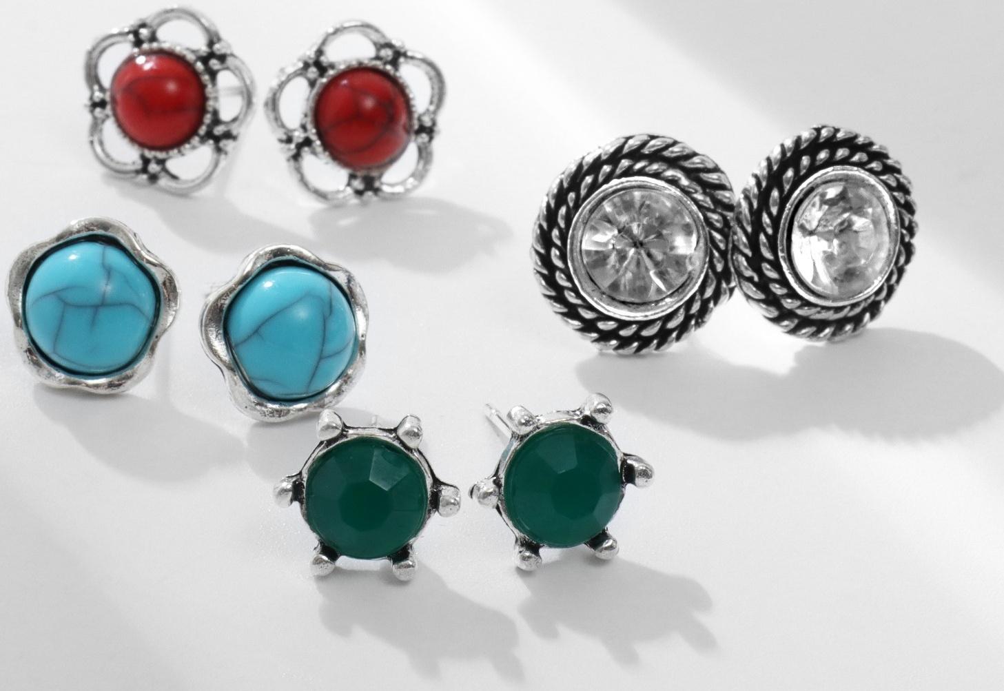 Пусеты в коробке 36 пар 