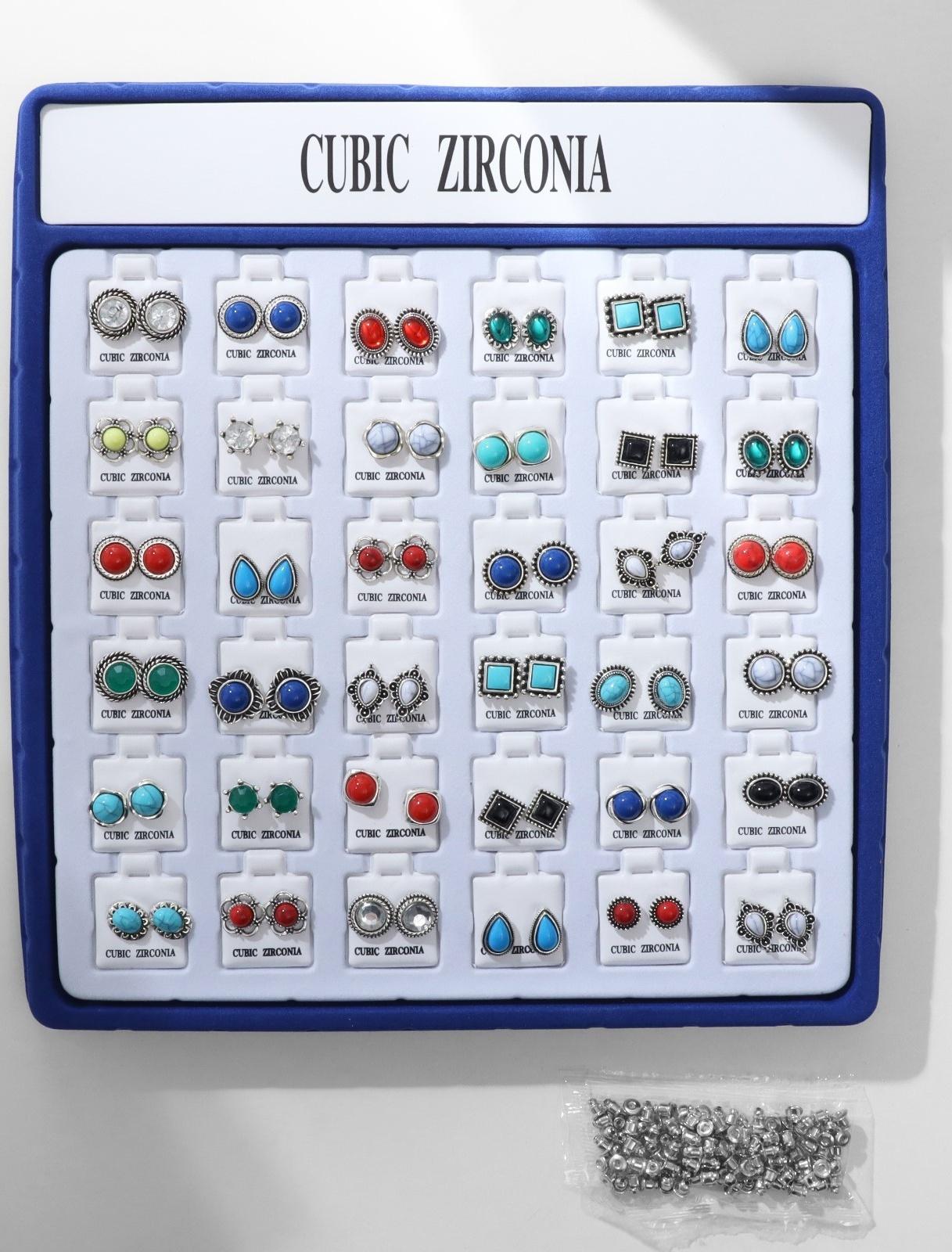 Пусеты в коробке 36 пар 