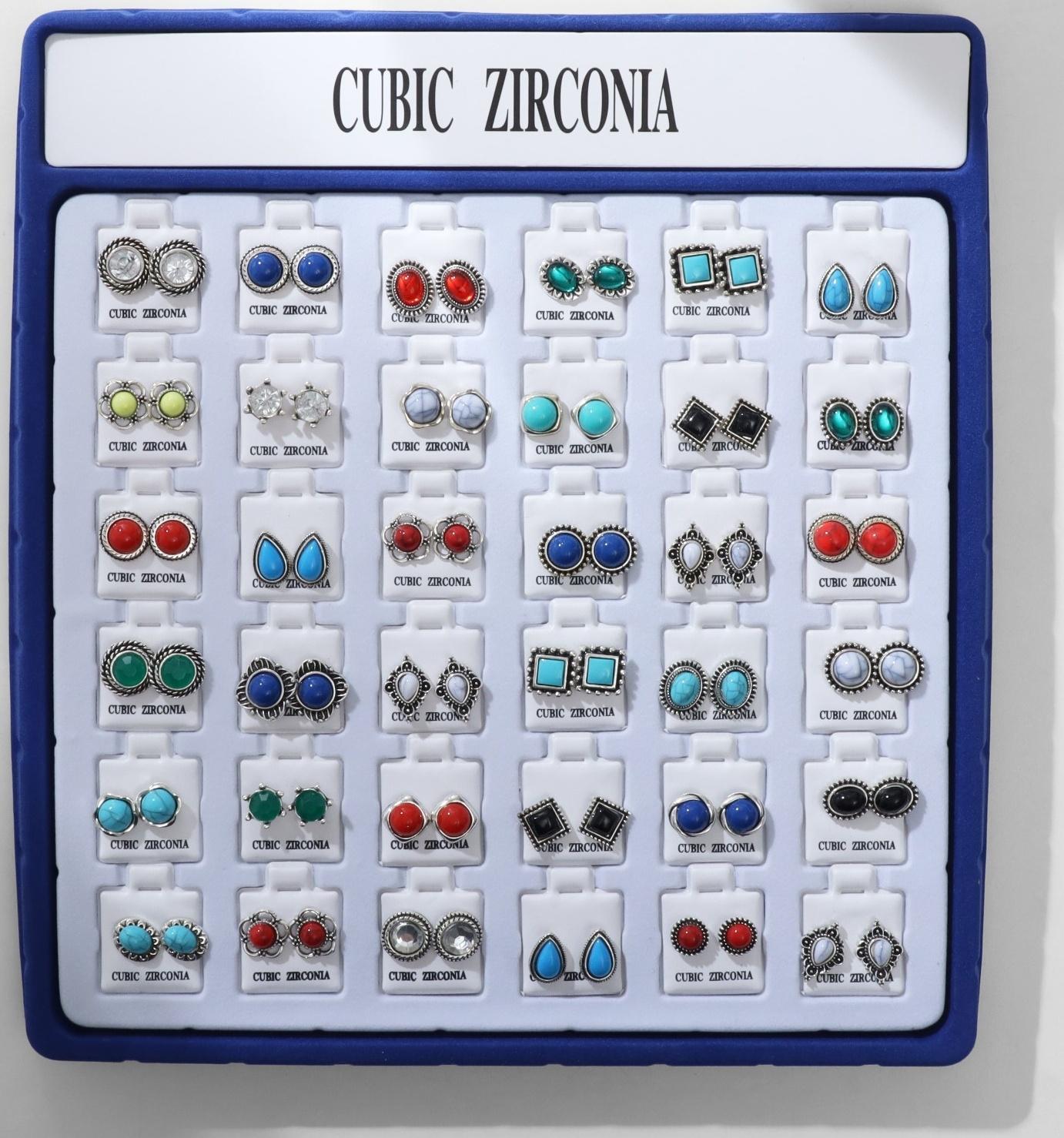 Пусеты в коробке 36 пар 