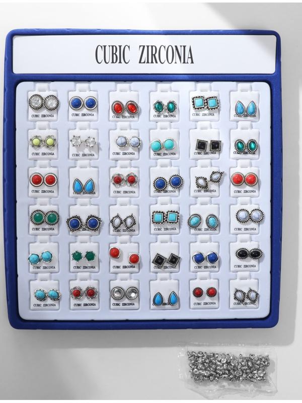 Пусеты в коробке 36 пар 