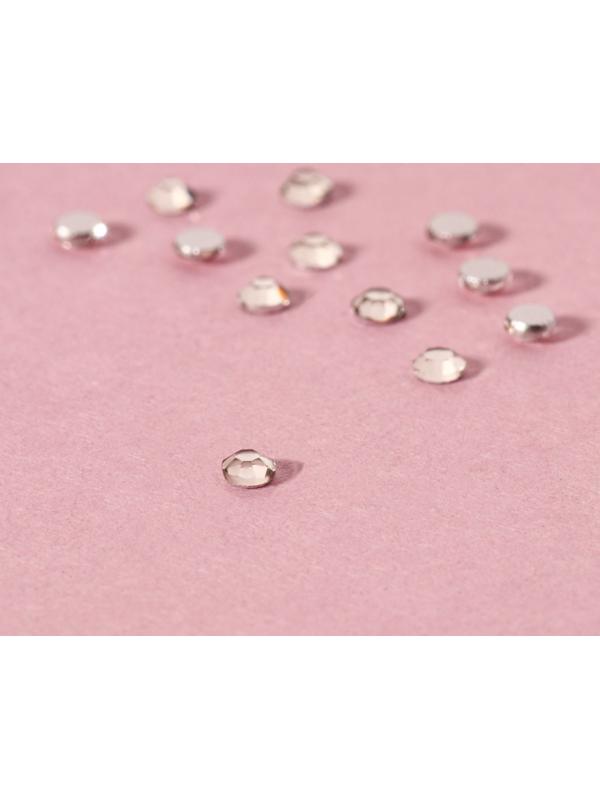 Стразы «Усечённый конус», стеклянные, d = 1,4 мм, 100 шт, цвет серебряный