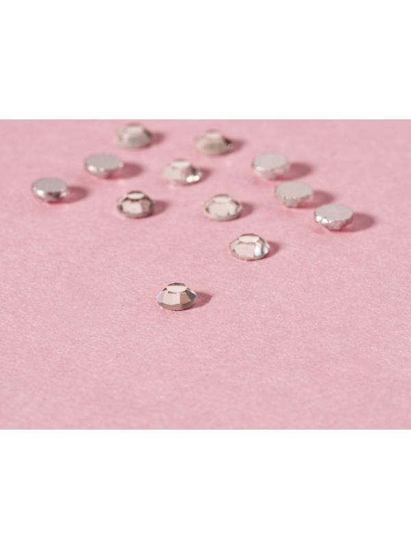 Стразы «Усечённый конус», стеклянные, d = 1,8 мм, 100 шт, цвет серебряный