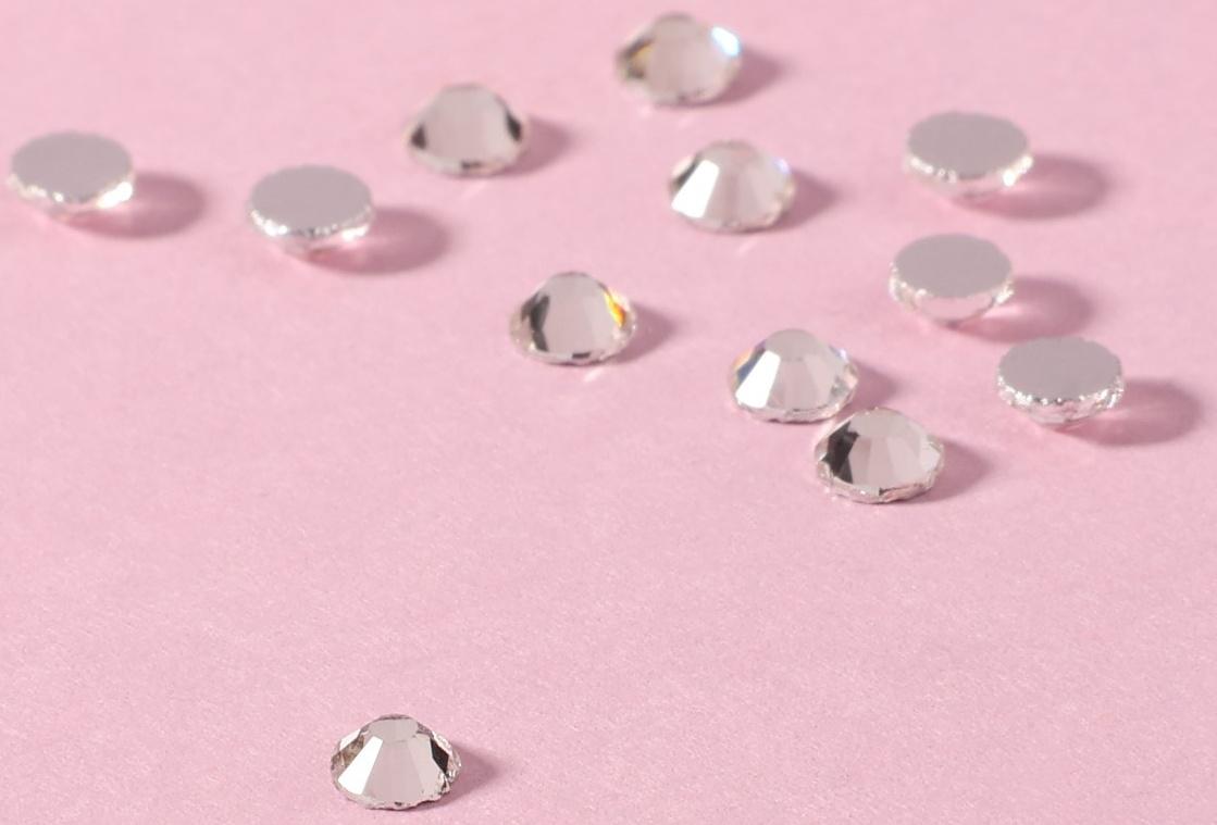 Стразы «Усечённый конус», стеклянные, d = 3,2 мм, 100 шт, цвет серебряный