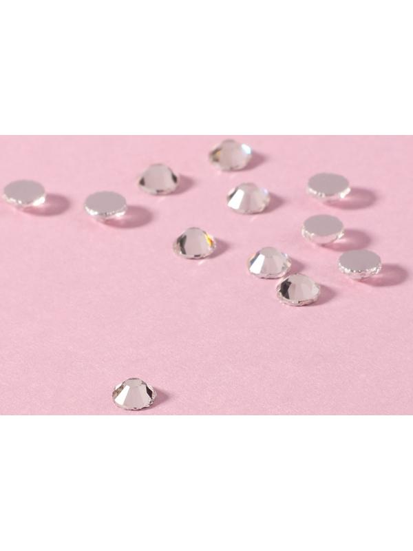 Стразы «Усечённый конус», стеклянные, d = 3,2 мм, 100 шт, цвет серебряный