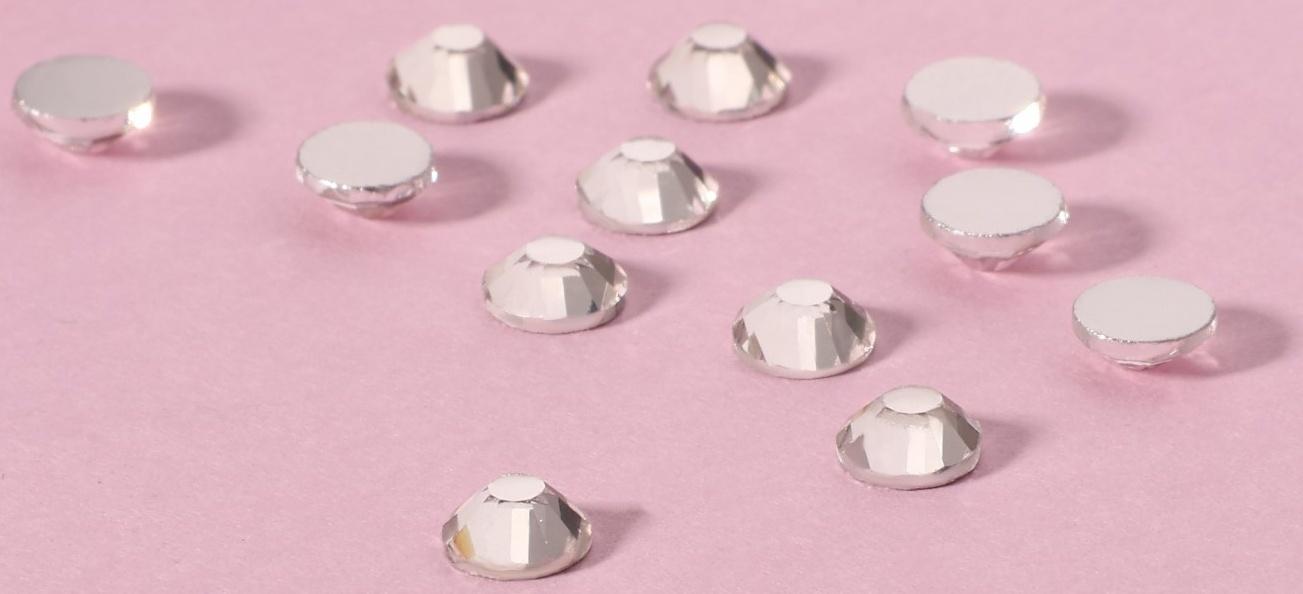 Стразы «Усечённый конус», стеклянные, d = 4,8 мм, 100 шт, цвет серебряный