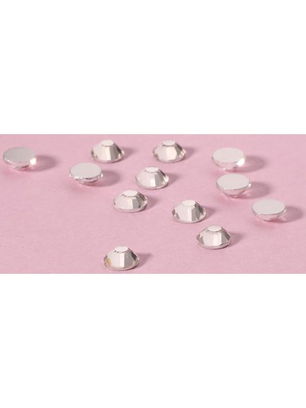 Стразы «Усечённый конус», стеклянные, d = 4,8 мм, 100 шт, цвет серебряный