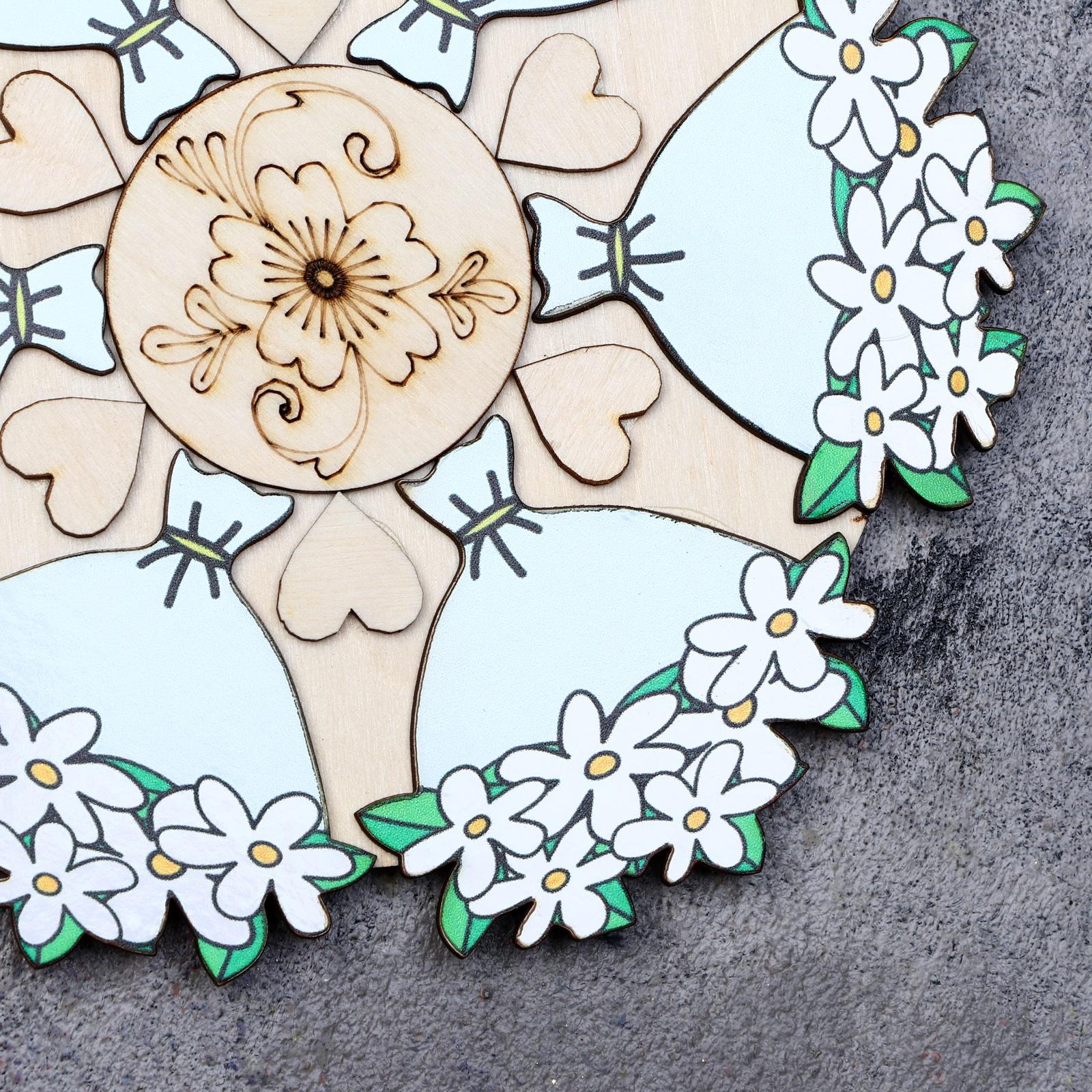 Подставка под горячее «Букет ромашек», D=20 см, можжевельник