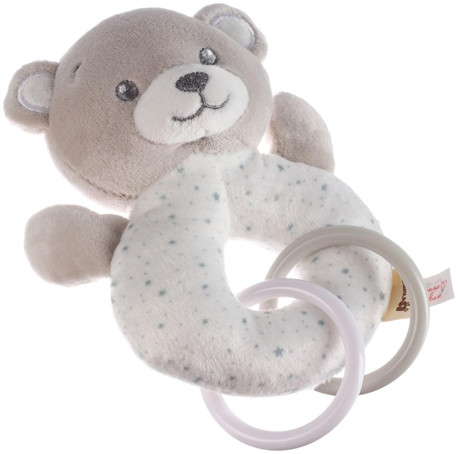 Погремушка мягкая «Серый мишка», от 3 мес., Крошка Я