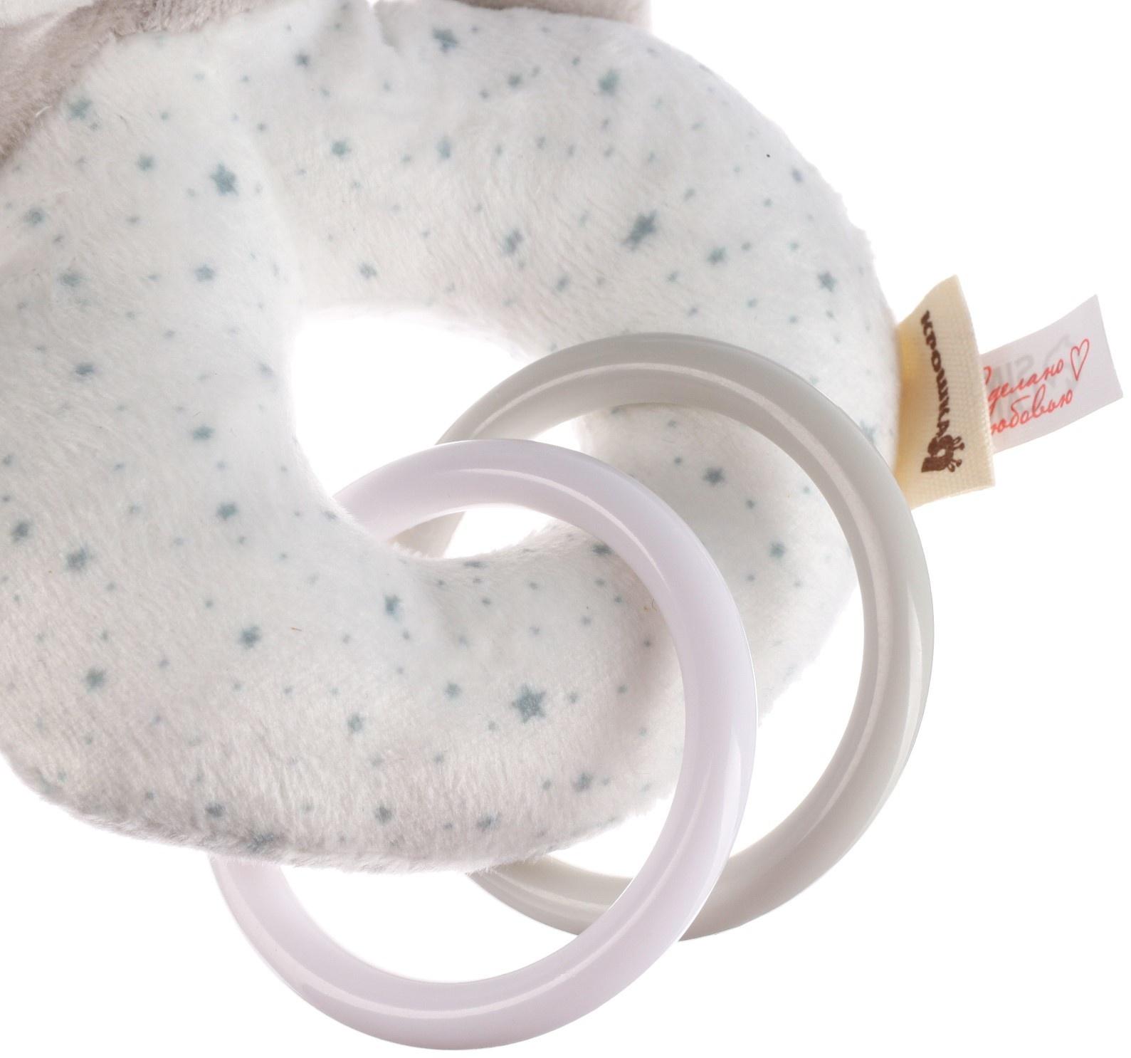 Погремушка мягкая «Серый мишка», от 3 мес., Крошка Я