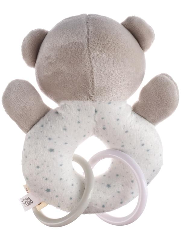 Погремушка мягкая «Серый мишка», от 3 мес., Крошка Я