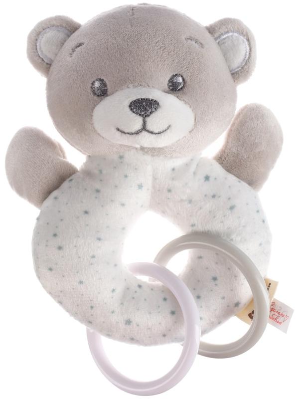 Погремушка мягкая «Серый мишка», от 3 мес., Крошка Я