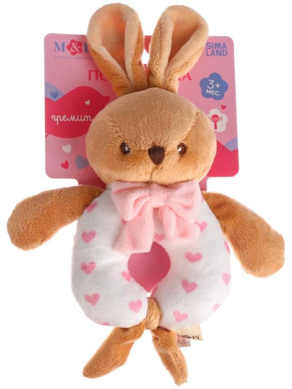 Погремушка мягкая «Зайка», от 3 мес., Mum&Baby