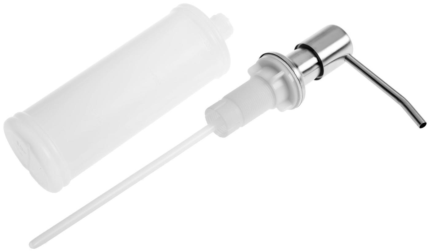 Дозатор для моющего средства ZEIN Z3615, 300 мл, на мойку, встраиваемый, сатин