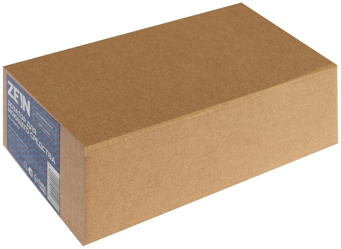 Дозатор для моющего средства ZEIN Z3615, 300 мл, на мойку, встраиваемый, сатин