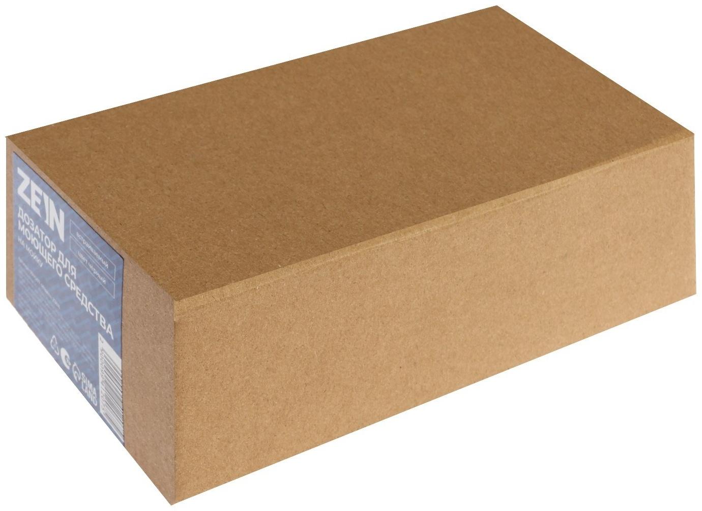 Дозатор для моющего средства ZEIN Z3616, 300 мл, на мойку, встраиваемый, черный