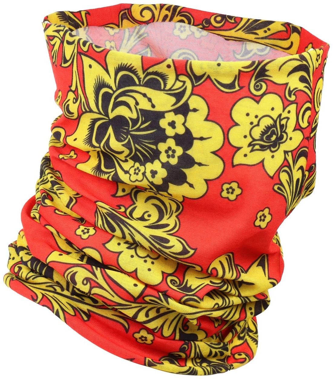 Бафф-маска для защиты от ветра Хохлома красная