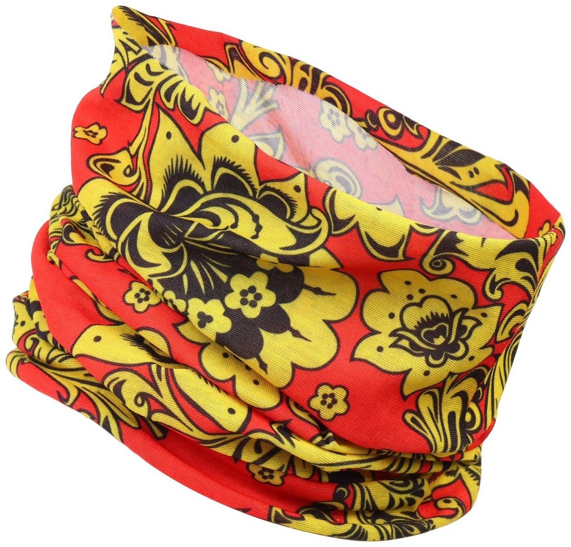 Бафф-маска для защиты от ветра Хохлома красная