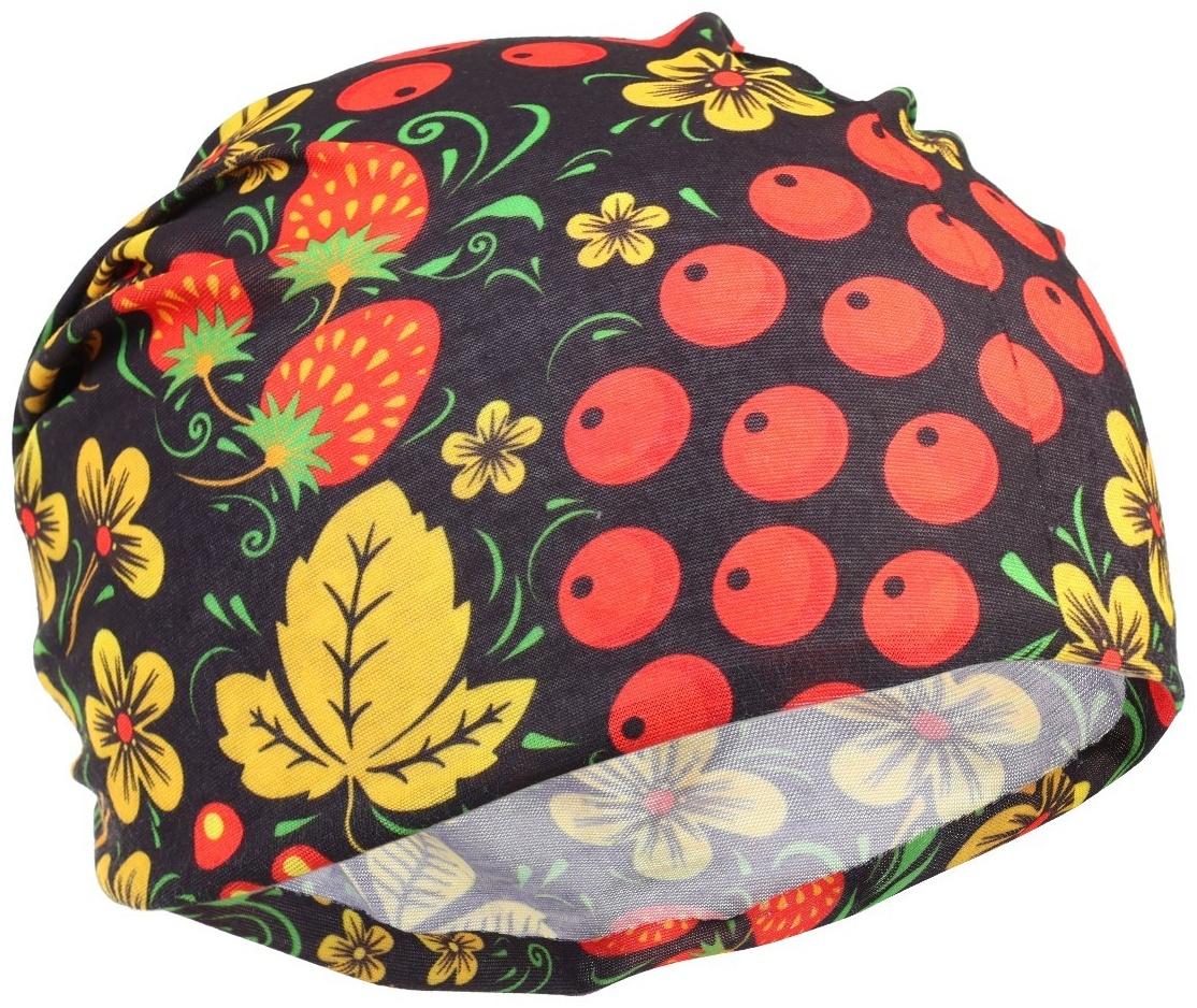 Бафф-маска для защиты от ветра Хохлома черная