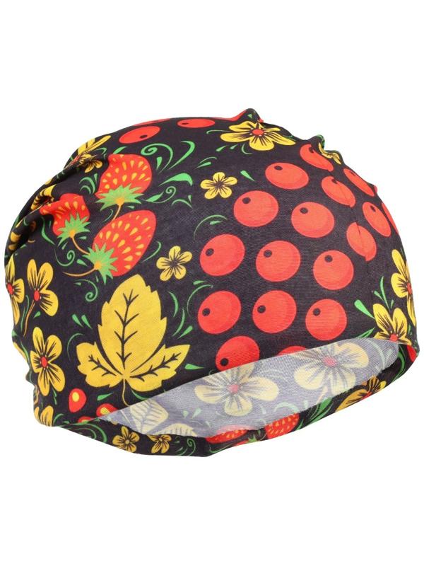 Бафф-маска для защиты от ветра Хохлома черная