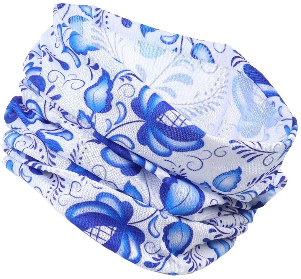 Бафф-маска для защиты от ветра Гжель