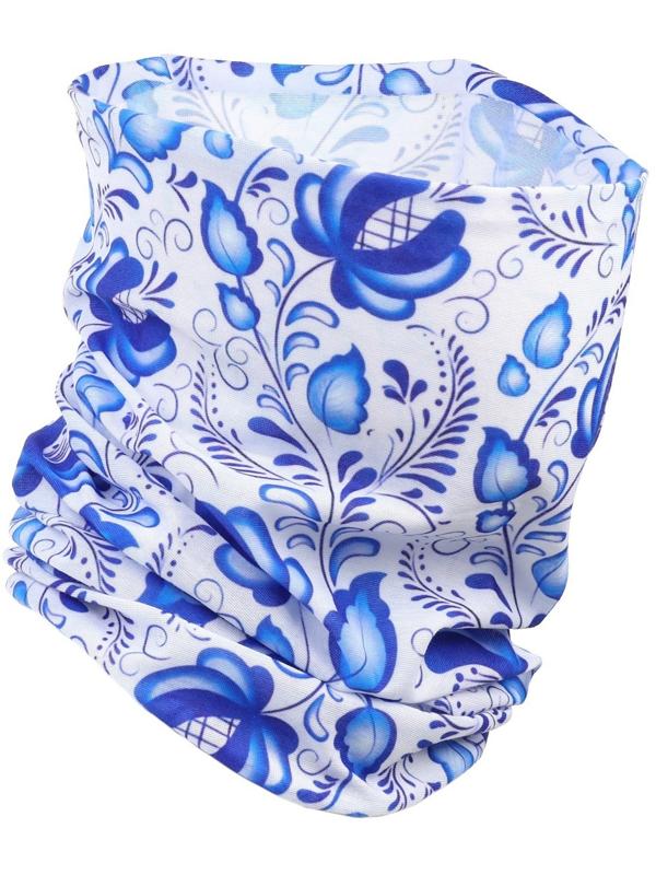 Бафф-маска для защиты от ветра Гжель