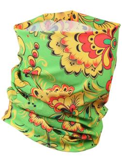 Бафф-маска для защиты от ветра Хохлома зеленая