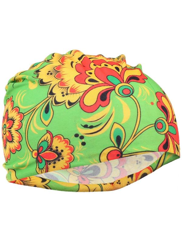 Бафф-маска для защиты от ветра Хохлома зеленая