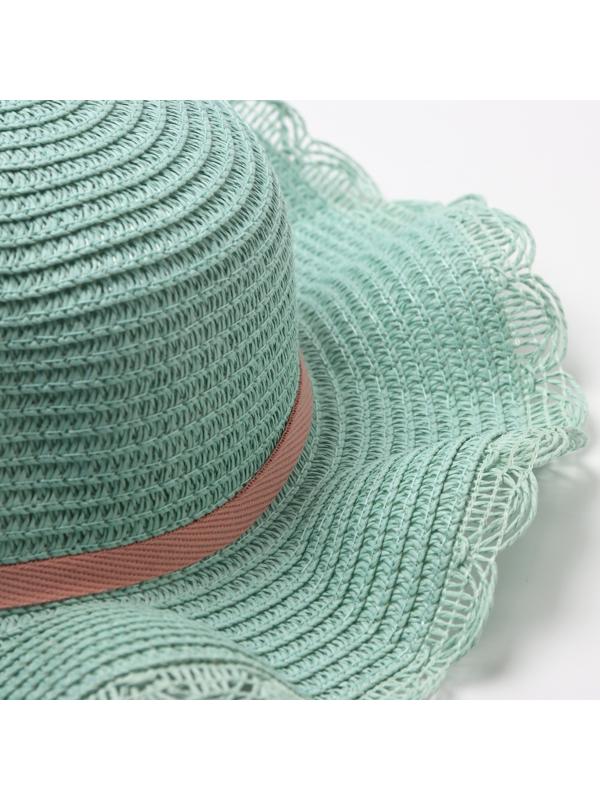 Шляпа для девочки с бантом MINAKU, р-р 52, цв.голубой