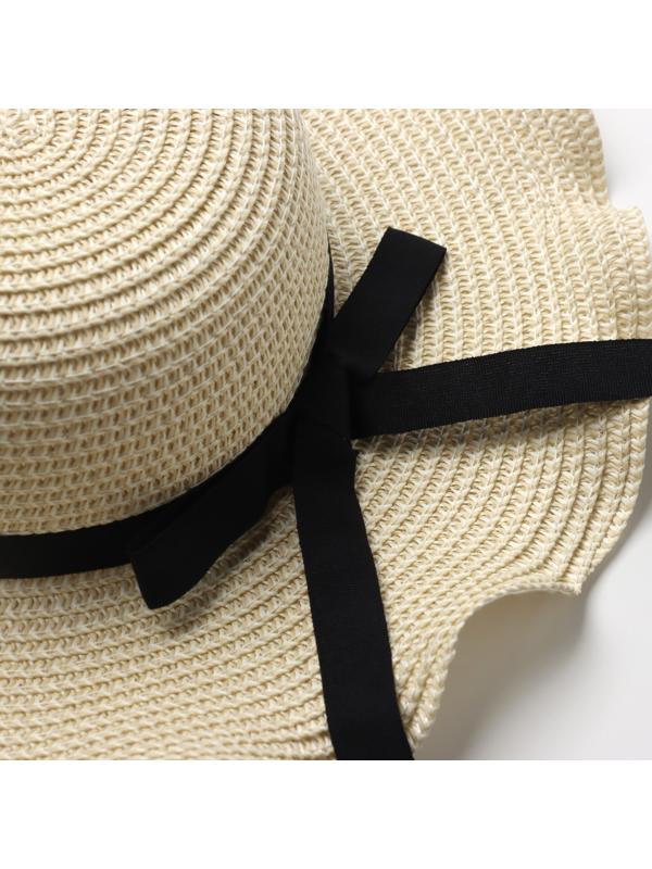 Шляпа для девочки с бантом MINAKU, р-р 52, цв.молочный